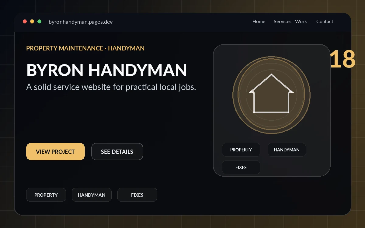 Byron Handyman website preview