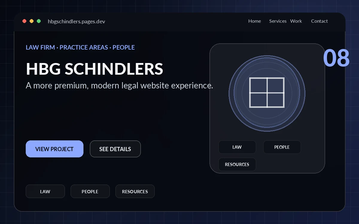 HBG Schindlers website preview